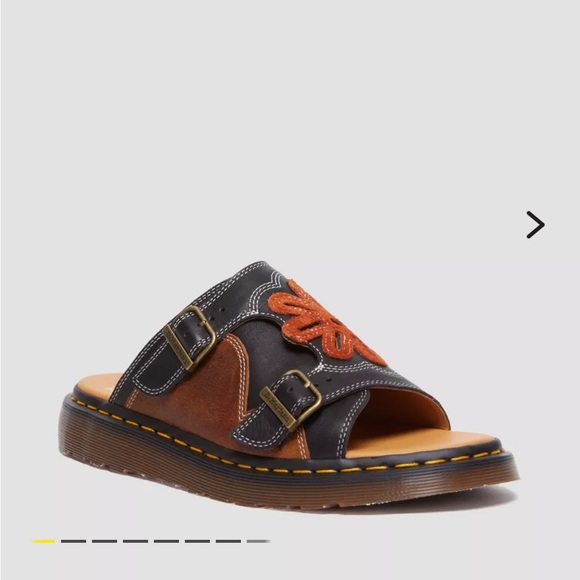 ISO dr marten DAYNE MADE IN ENGLAND LEATHER & SUEDE SLIDES W size 8 or 9 - Picture 3 of 3